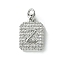 Rack Plating Brass Micro Pave Clear Cubic Zirconia Charms, Long-Lasting Plated, Lead Free & Cadmium Free, Rectangle with Letter Pattern, with Jump Ring, Platinum, Letter Z, 14x9.5x2mm, Hole: 3mm