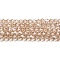 Transparent Electroplate Glass Beads Strands, Pearl Luster Plated, Faceted, Bicone, Dark Goldenrod, 3.5~3.8mm, about about 107~110pcs/strand, 32.5~34cm