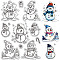Plastic Stamps, for DIY Scrapbooking, Photo Album Decorative, Cards Making, Stamp Sheets, Snowman, 160x110mm