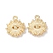 CCB Plastic Pendants, Eye, Light Gold, 17.5x15x3.5mm, Hole: 1.6mm