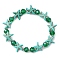 Summer Beach  Starfish Dyed Synthetic Turquoise & Faceted Glass Beaded Stretch Bracelets for Women Men, Green, Inner Diameter: 2-3/8 inch(6cm)