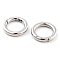 Non-Tarnish 316 Stainless Steel Spring Gate Rings, Rings, Stainless Steel Color, 20x3.5mm