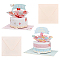 2 Sets 2 Styles 3D Cake Pop Up Paper Greeting Card & Butterfly Cake Toppers with Stick, Cake Insert Cards, for Cake Decoration, Mixed Shapes, 149~201x128~179x0.2mm, 1 set/style