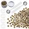 Sealing Wax Particles Kits for Retro Seal Stamp, with Stainless Steel Spoon, Candle, Plastic Empty Containers, Dark Khaki, 307pcs/set