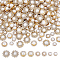 200Pcs 4 Styles Sew on Rhinestone, Resin Rhinestone, with Iron Prong Settings and Plastic Imitation Pearl Beads, Garments Accessories, Faceted, Flower, Golden, 8~14mm, Hole: 1mm, 50pcs/style