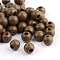 Natural Wood Beads, Dyed, Round, Camel, 12x11mm, Hole: 4mm, about 1800pcs/1000g