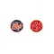 Golden Plated Alloy Enamel Beads, Cadmium Free & Lead Free, Flat Round with Dragon, Coral, 11x4mm, Hole: 1.5mm