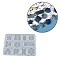 DIY Pendant Silicone Molds, Resin Casting Molds, Bone/Star/Flower, Mixed Shapes, 156x121x6mm