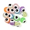 Luminous & Printed Opaque Acrylic Beads, Round Eye, Glow in the Dark, Mixed Color, 6mm, Hole: 1.6mm