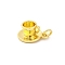 Brass Pendants, Cup Charms, Rack Plating, Lasting Plated, Cadmium Free & Lead Free, with Jump, Real 18K Gold Plated, 15x12x7mm, Hole: 3mm
