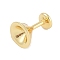 Brass Micro Pave Clear Cubic Zirconia European Dangle Charms Bails, Peg Bails, for Half Drilled Beads, Lead Free & Cadmium, FreeTrophy, Real 18K Gold Plated, 10.5x9x7.5mm, Hole: 3mm, Pin: 1mm