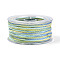 27M Segment Dyed Round Polyester Twisted Cords, with PET Plastic, for Jewelry Making, Cornflower Blue, 1mm, about 29.53 Yards(27m)/Roll