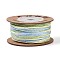 30M Segment Dyed Macrame Cotton Cord, Round Braided Rope, for Wall Hanging, Crafts, Gift Wrapping, Light Sky Blue, 1mm, about 32.81 Yards(30m)/Roll