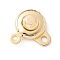 Rack Plating Brass Snap Clasps, Long-Lasting Plated, Real 18K Gold Plated, 15.5x9x5mm, Hole: 1.3 and 1.8mm