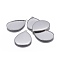 Tarnish Resistant 304 Stainless Steel Pendant Cabochon Settings, Milled Edge Bezel Cups, teardrop, Stainless Steel Color, Tray: 24.5x18mm, 28x18.5x1.4mm, Hole: 1.8mm
