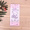 Self Adhesive Mobile Phone Stickers, Acrylic Rhinestone Stickers, Rectangle with Whale Shape Pattern, Purple, 18.7x8cm