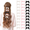30Pcs 3 Colors Bowknot Polyester Alligator Hair Clips, with Platinum Plated Alloy Clip, for Women Girls, Mixed Color, 30~33.5x41~43x8~10mm, 10pcs/color