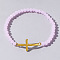 Boho Cross with Class Bead Bracelet for Women
