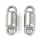 CCB Plastic Connector Charms, Column, Platinum, 14x5x5mm, Hole: 2x3mm