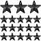 Iron Pendants, Star Charm, Black, 23.5x25x3mm, Hole: 1mm, 50pcs/box