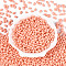 Baking Paint Glass Seed Beads, Oval, Light Salmon, 7x4~4.5mm, Hole: 0.9mm, about 2500pcs/pound
