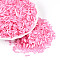 Glass Bugle Beads, Imitation Cat Eye, Pearl Pink, 6.5~7x1.5~2mm, Hole: 0.8~1mm, about 13636pcs/pound