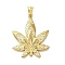304 Stainless Steel Crystal Rhinestone Pendants, Maple Leaf, Golden, 45x36.5x4.5mm, Hole: 8x4.5mm
