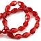 Transparent Glass Beads Strands, Faceted, Teardrop, Red, 11x8mm, Hole: 1.4mm, about 58pcs/strand, 25.20''(64cm)