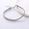 Stainless Steel Curb Chain Bracelets for Women, Stainless Steel Color