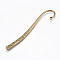 Tibetan Style Alloy Bookmarks Findings, Antique Bronze, 120x22x2.5mm, Hole: 3mm