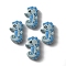 Food Grade Eco-Friendly Silicone Beads, Sea Horse, Light Steel Blue, 35x21x9.5mm, Hole: 2mm