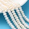 Natural Cultured Freshwater Pearl Beads Strands, Rondelle, Grade 3A, Old Lace, 7~8mm, Hole: 0.7~0.8mm, about 61~82pcs/strand, 13.46''~14.69''(34.2~37.3cm)