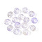 Baking Painted Transparent Glass Beads, Rondelle, Faceted, Purple, 9.5~10x7.5~8mm, Hole: 1.6mm