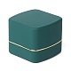 Boîtes à bagues à bijoux carrées en plastique OBOX-F005-01A-1