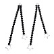 Cadena de strass pavé de latón chapado en cremallera con grandes colgantes de estrella KK-N216-421-02P-2