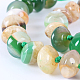 Glossy Dyed Natural Agate Rondelle Bead Strands G-E212-13-1