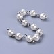 Cadenas de cuentas de perlas de vidrio teñido a mano AJEW-JB00487-01-2