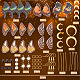 Kit para hacer aretes de alas de mariposa diy de sunnyclue DIY-SC0020-95-2