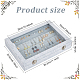 4-Slot Rectangle Velvet Earring Presentation Boxes VBOX-WH0003-20B-2