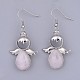 Natural & Synthetic Gemstone Dangle Earring EJEW-JE03160-2