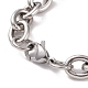 201 bracelet chaines cable chunk en acier inoxydable pour homme femme BJEW-G618-04P-B01-3