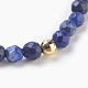 Colliers de perles naturelles de lapis-lazuli et d'agate NJEW-JN02241-2
