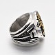Fashionable Retro Men's 316 Stainless Steel Wide Band Finger Rings RJEW-J066-33-22mm-3