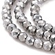 Chapelets de perles en verre électroplaqué GLAA-H021-01A-FP08-5