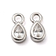Real Platinum Plated Rhodium Plated 925 Sterling Silver Charms STER-K176-03D-P-2