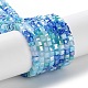 Brins de perles de verre de galvanoplastie de couleur dégradée X-GLAA-E042-05-B07-1