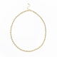 Brass Initial Letter U Link Chain Necklace for Women NJEW-JN03865-1