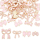 Sunnyclue 1 scatola 40 pezzi 4 stile romantico smalto piatto bowknot charms papillon rosa kawaii pendenti ciondolanti all'ingrosso per le donne creazione di gioielli orecchini collana bracciali san valentino fai da te artigianato ENAM-SC0002-72-1