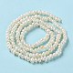 Naturales keshi abalorios de perlas hebras PEAR-E018-64-3