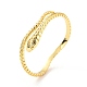 Snake Grooved Cuff Bangle BJEW-D448-24G-RS-1